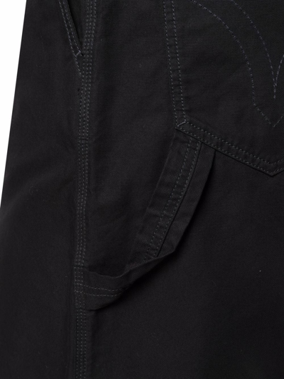 Shop Ami Alexandre Mattiussi Wide-leg Cotton Shorts In Black