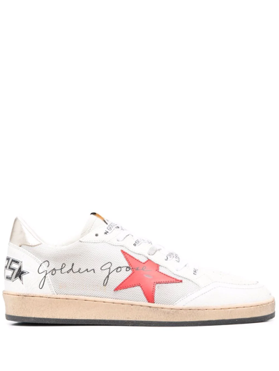 Shop Golden Goose Ball Low-top Sneakers In Weiss