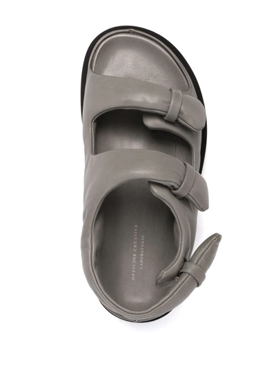 Shop Officine Creative Chora Slingback Leather Sandals In Grau