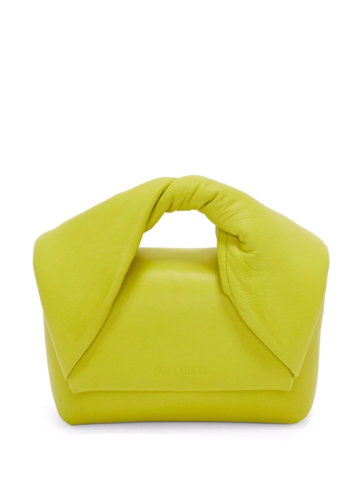 Shop Jw Anderson Nano Twister Crossbody Bag In Yellow