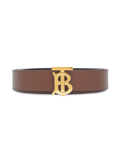 Shop Burberry Logo-buckle Reversible Belt In Black