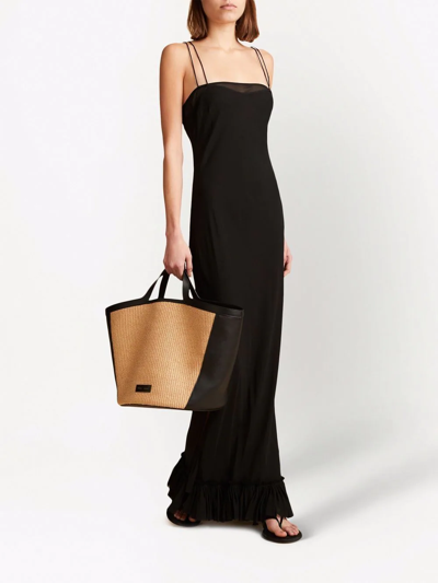 Shop Khaite Alix Silk Maxi Dress In Schwarz