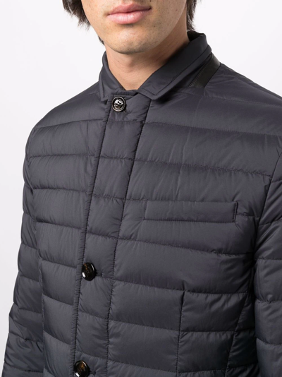 Shop Moorer Padded Zip-up Down Jacket In Grau