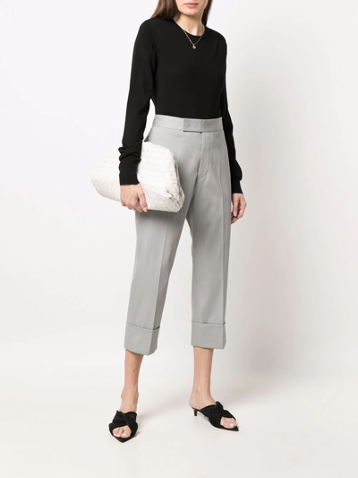 Sapio Crew Neck Knitted Jumper In Schwarz