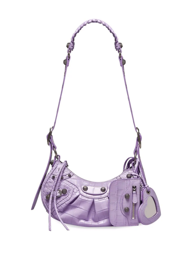 Balenciaga Le Cagole Xs Shoulder Bag In Purple