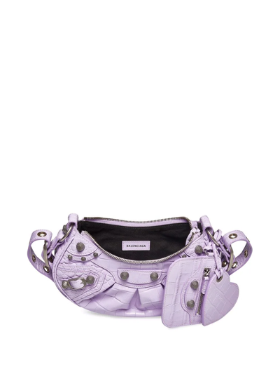 Balenciaga Le Cagole Xs Shoulder Bag In Purple
