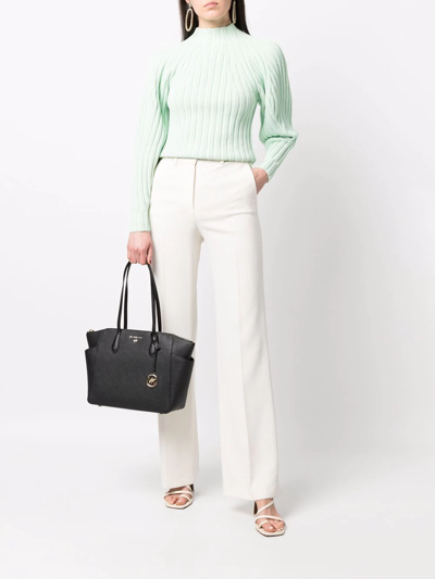 Michael Michael Kors M Michael Kors Womans Marylin Black Leather Crossbody Bag In Schwarz
