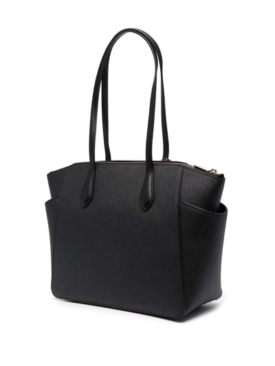 Shop Michael Michael Kors Marilyn Leather Tote Bag In Schwarz