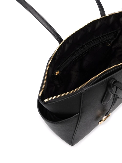 Shop Michael Michael Kors Marilyn Leather Tote Bag In Schwarz