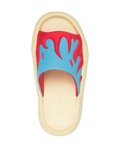 Shop Acupuncture 1993 Flame-print Slides In Rot