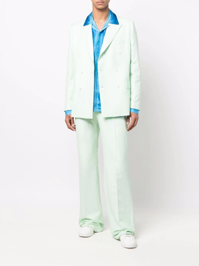 Casablanca Double-breasted Tailored Blazer In Grün