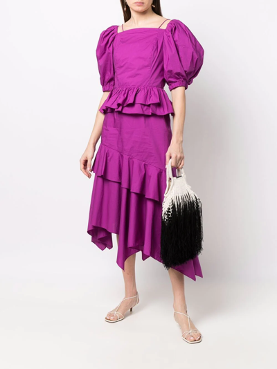 Shop Ulla Johnson Marie Ruffled Dress In Violett