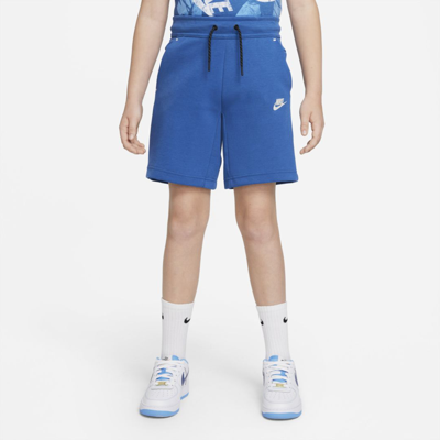 Shop Nike Sportswear Tech Fleece Big Kids' (boys') Shorts In Blue