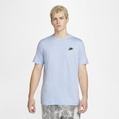 Shop Nike Men's  Sportswear Club T-shirt In Blue