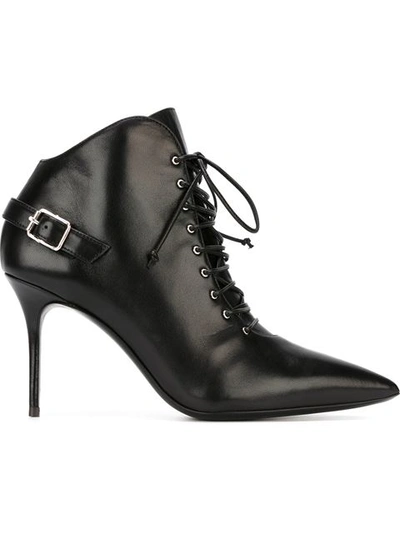 Giuseppe Zanotti Tronchetto Leather Ankle Boots In Black