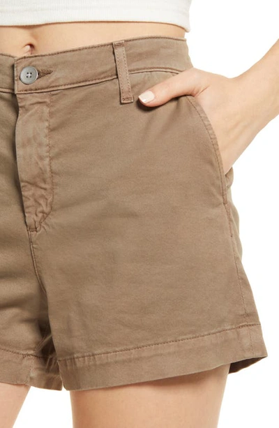 Shop Ag Caden Tailored Trouser Shorts In Sulfur Stone Barrack