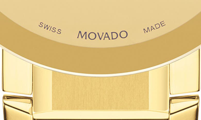 Shop Movado Sapphire Bracelet Watch, 39mm In Gold Mirror