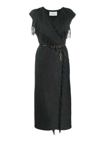 Shop Ferragamo Women's Dresses - Salvatore  - In Black Wool