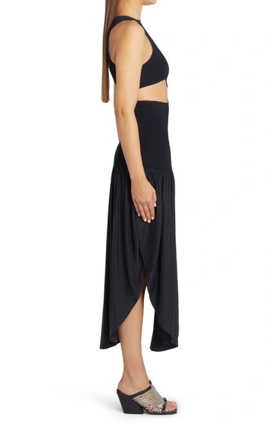 Shop Stella Mccartney Envers Cutout Silk Dress In 1000 Black