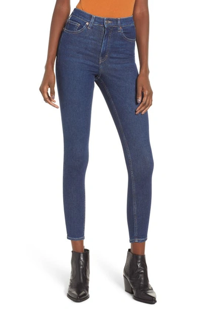 Shop Topshop Moto Jamie High Waist Skinny Jeans In Indigo