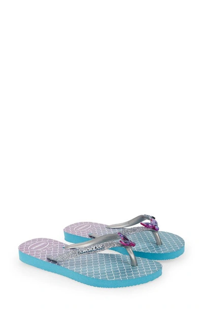 Shop Havaianas Kids' Slim Glitter Flip Flop In Blue