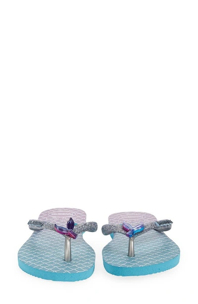 Shop Havaianas Kids' Slim Glitter Flip Flop In Blue