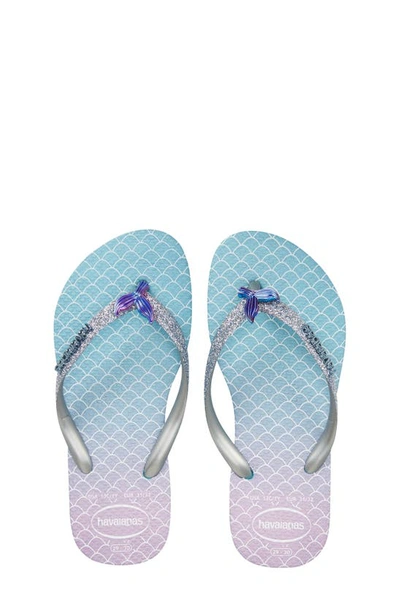 Shop Havaianas Kids' Slim Glitter Flip Flop In Blue