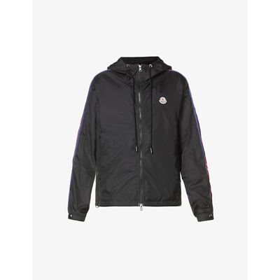 Shop Moncler Hattab Relaxed-fit Shell Jacket In Black