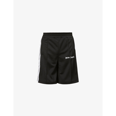 Shop Palm Angels Classic Relaxed-fit Jersey Shorts In Black White