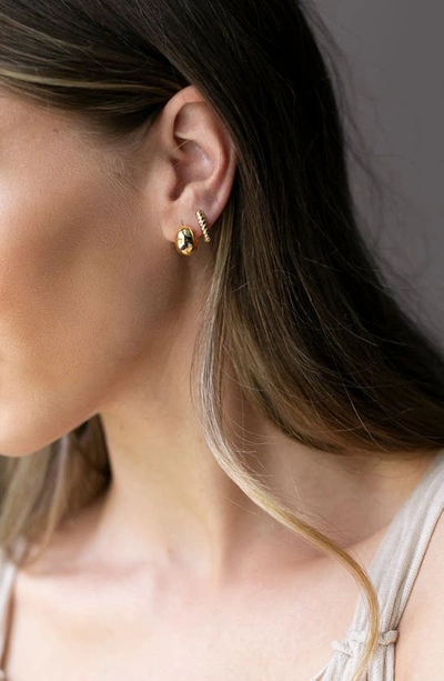 Electric Picks Hyde Huggie Earrings In Gold
