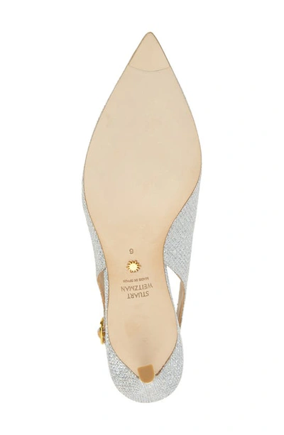 Shop Stuart Weitzman Edith Pointed Toe Pump In Crystal