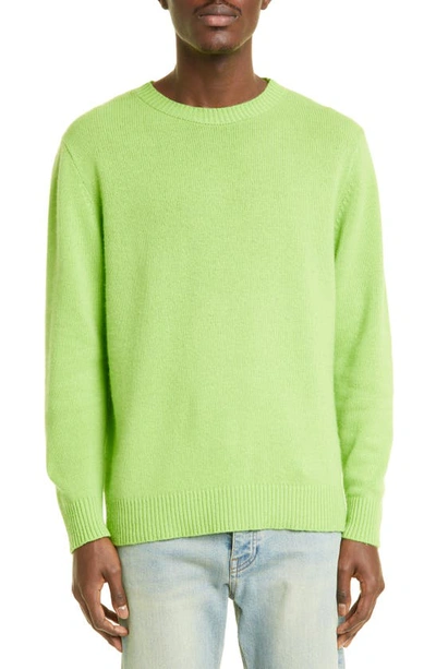 Simple Unisex Cashmere Sweater In Green