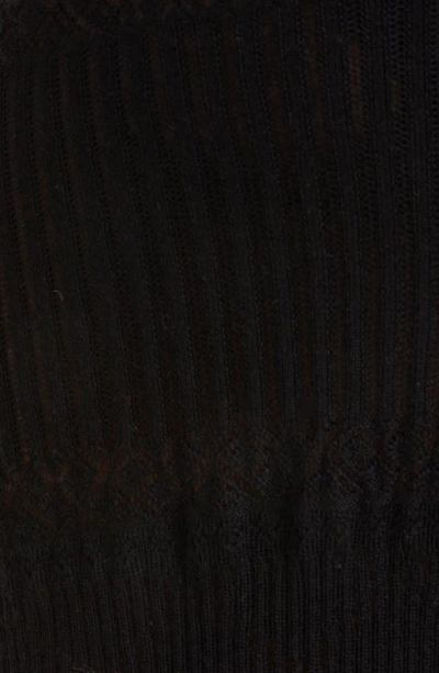 Shop Chloé Pointelle Wool, Silk & Cashmere Skirt In Black