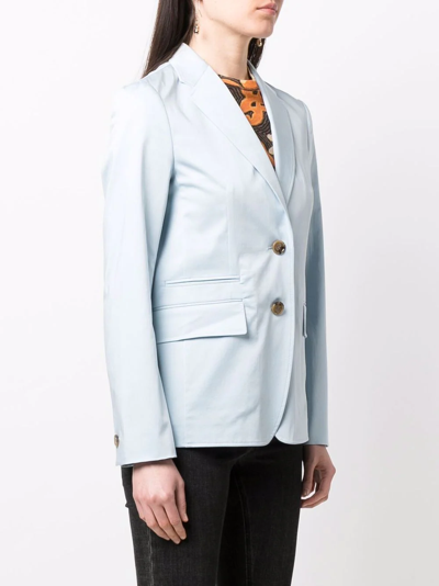 Shop Hugo Boss Single-breasted Blazer Jacket In Blue
