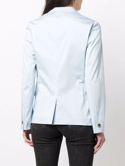Shop Hugo Boss Single-breasted Blazer Jacket In Blue