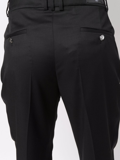 Shop Balmain Cropped Tailored Trousers In Schwarz
