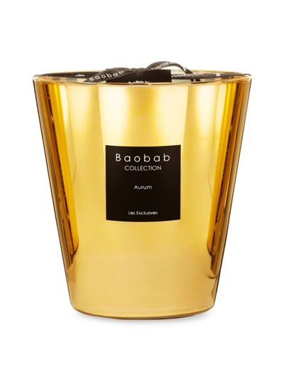 Shop Baobab Collection Les Exclusives Aurum Candle In Gold