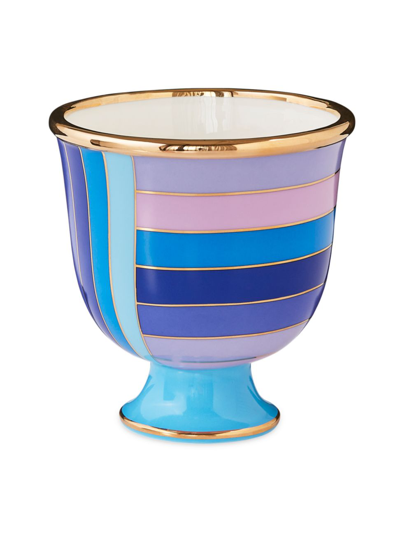 Shop Jonathan Adler Scala Pedestal Bowl In Blue Purple