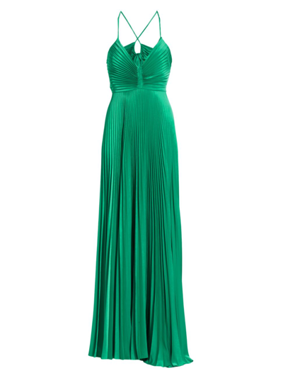 Shop A.l.c Women's Aries Pleated Gown In Viridian