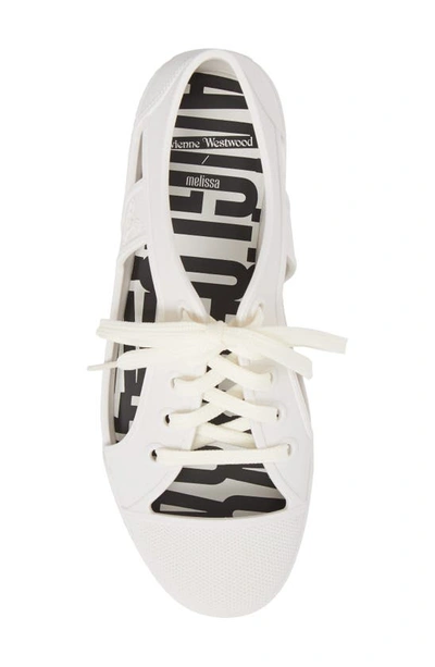 Shop Melissa X Vivienne Westwood Brighton Sneaker In White