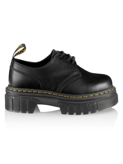 Shop Dr. Martens' Women's Audrick 3-eye Leather Platform Shoes In Black