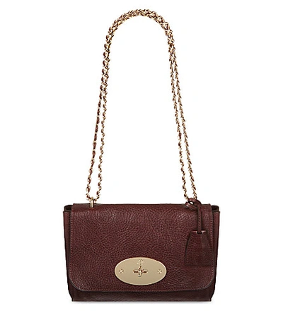 Shop Mulberry Lily Leather Shoulder Bag In Oxblood