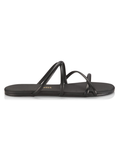 Shop Tkees Women's Sloan Leather Strappy Sandals In Black