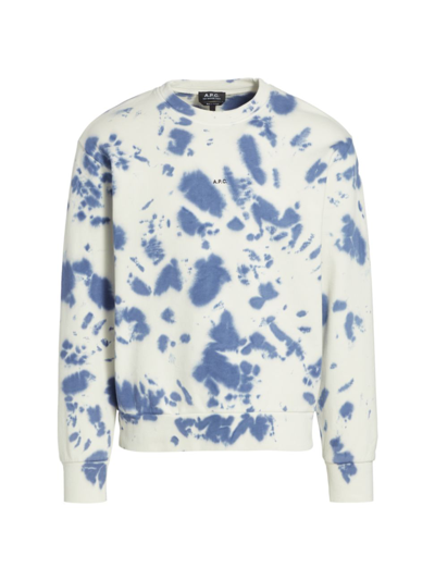 Shop Apc Olivier Tie-dye Sweatshirt In Indigo