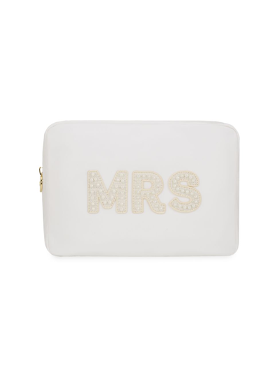 Shop Stoney Clover Lane Large Mrs Zippered Pouch In White