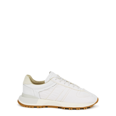Shop Maison Margiela Runner Evolution White Panelled Nylon Sneakers