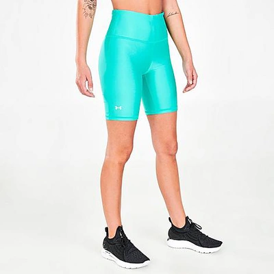 Shop Under Armour Women's Heatgear Bike Shorts In Neptune