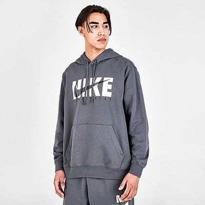 Nike Men's Sportswear Graphic Print Fleece Hoodie In Iron Grey/iron Grey |  ModeSens