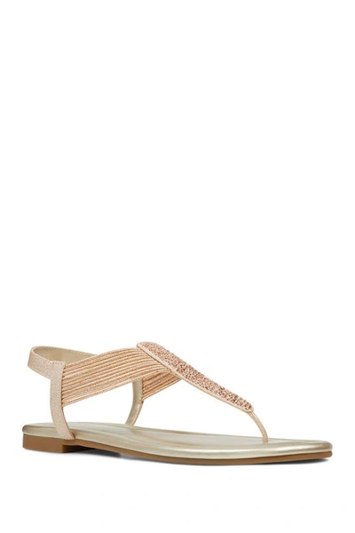 Shop Bandolino Kayte 2 Strappy Embellished Sandal In Rose Gold