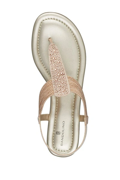 Shop Bandolino Kayte 2 Strappy Embellished Sandal In Rose Gold